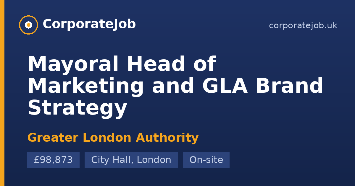 Mayoral Head of Marketing and GLA Brand Strategy at Greater London ...