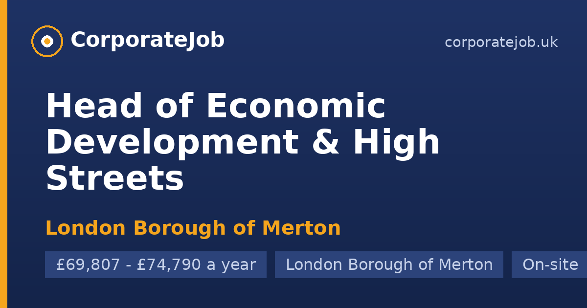 Head of Economic Development & High Streets at London Borough of Merton ...