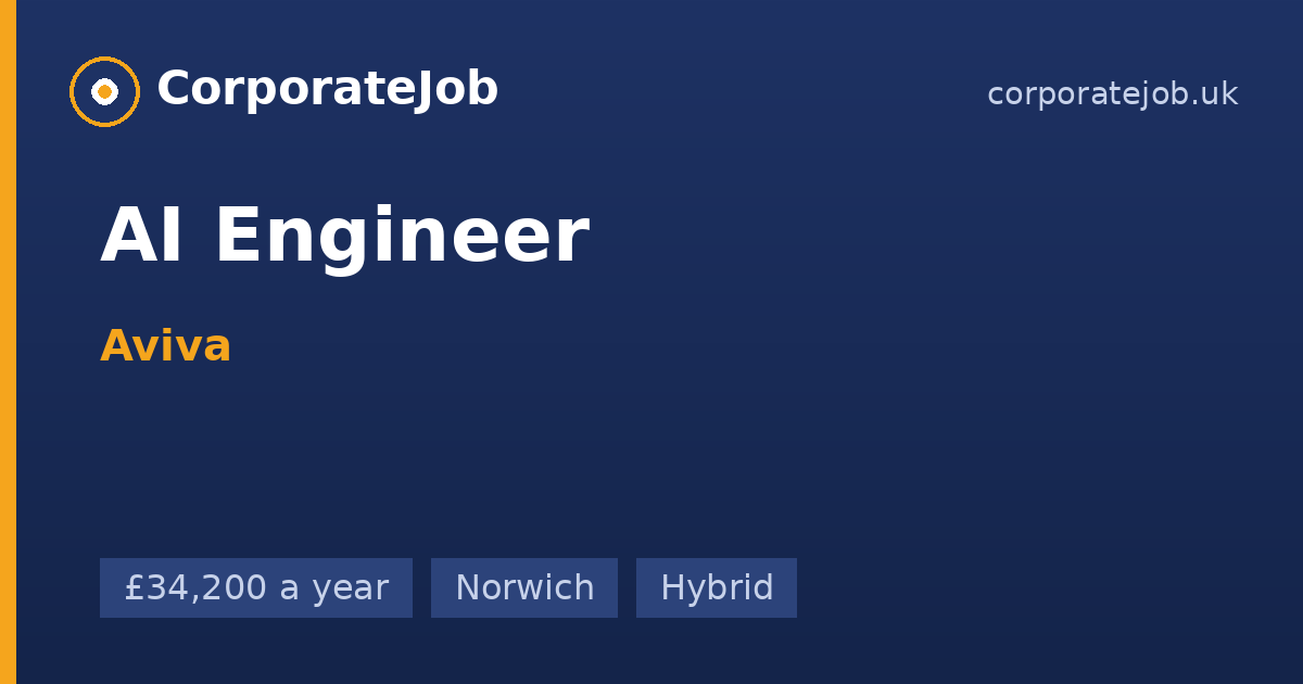 AI Engineer at Aviva in Norwich | CorporateJob